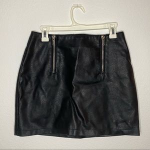 Forever 21 Leather Skirt with Side Zippers
